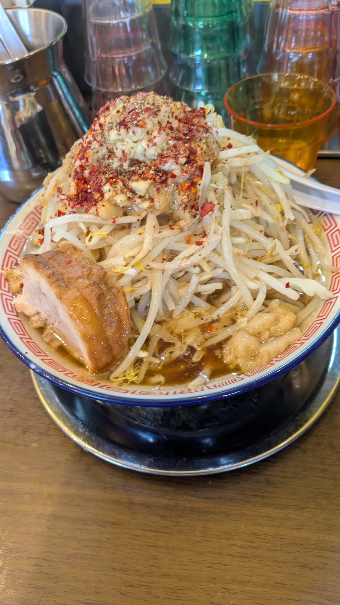 注文したラーメンの味変