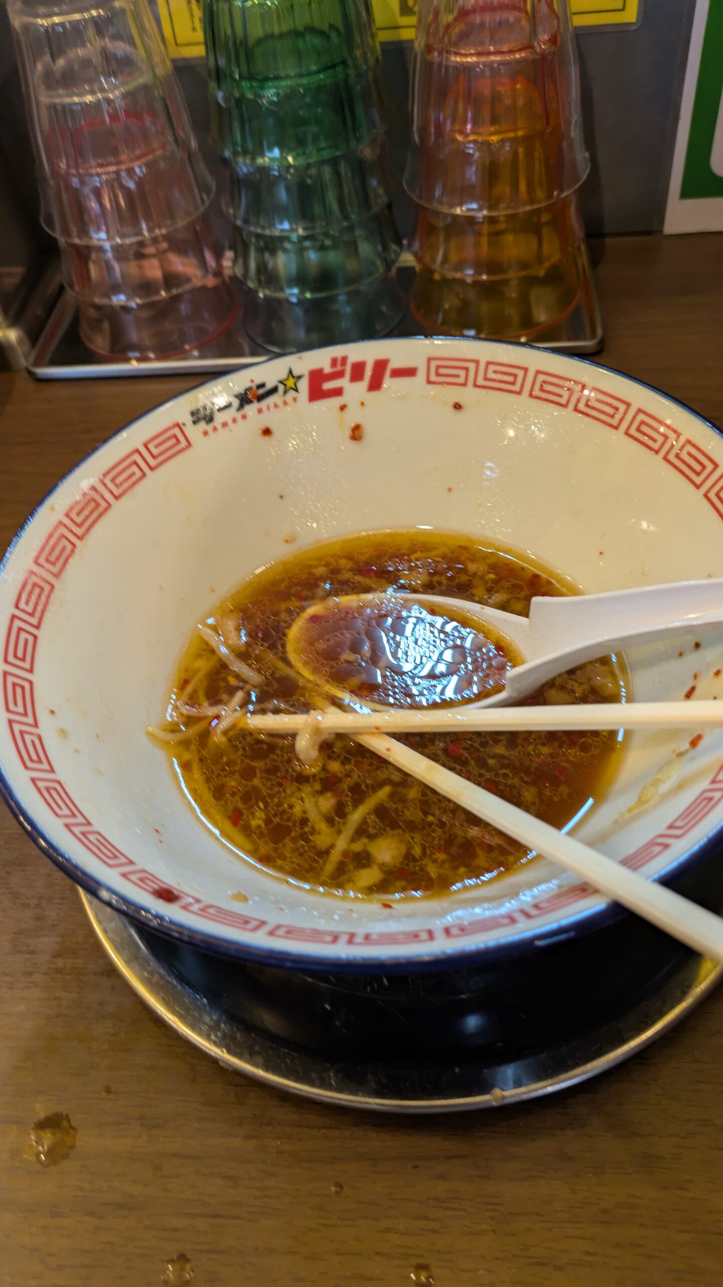 ラーメンを食べ終わった後
